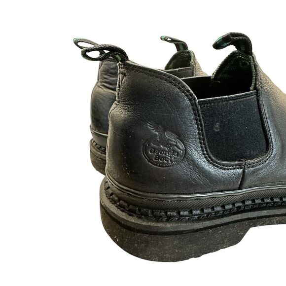 Men’s Georgia Boot Romeo Chelsea Work Boots Black Leather Slip-On Size 12 main image 9